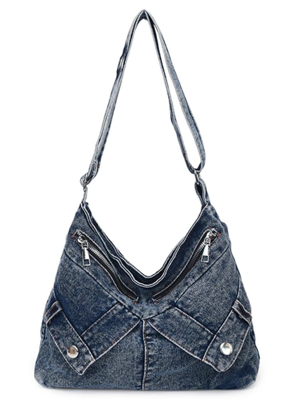 Denim Crossbody Bags for Women Jean Purse Hobo Denim Shoulder Bag Large Capacity